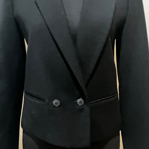Jones, New York, black wool, high, waisted blazer - Picture 2 of 6
